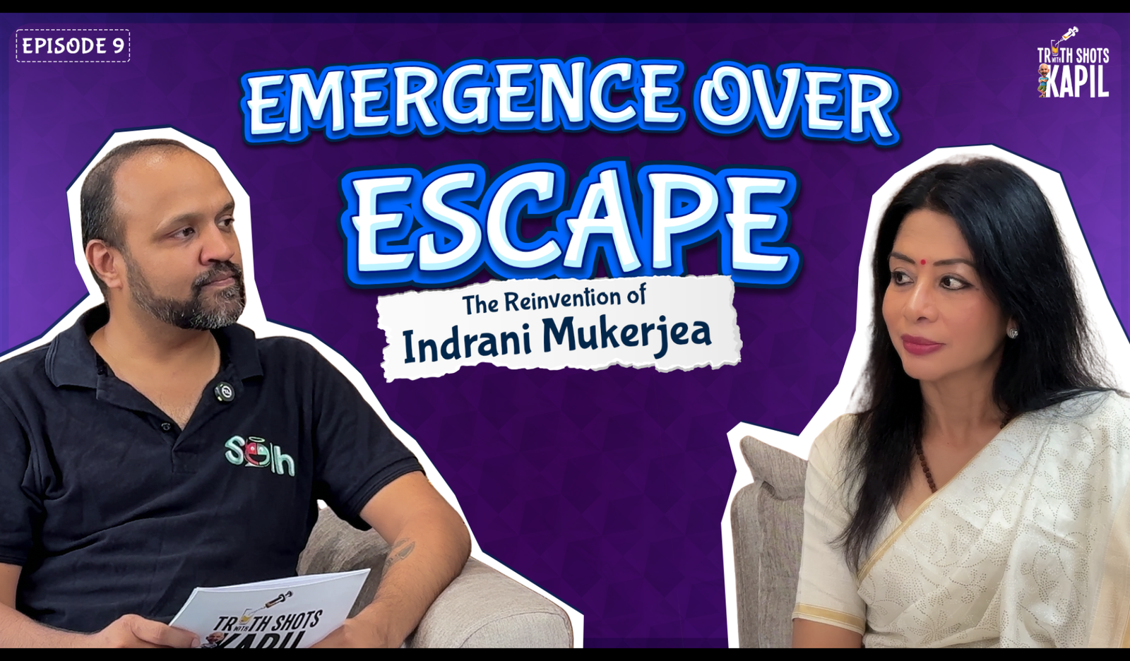 Indrani Mukerjea performing on stage – Emergence Over Escape