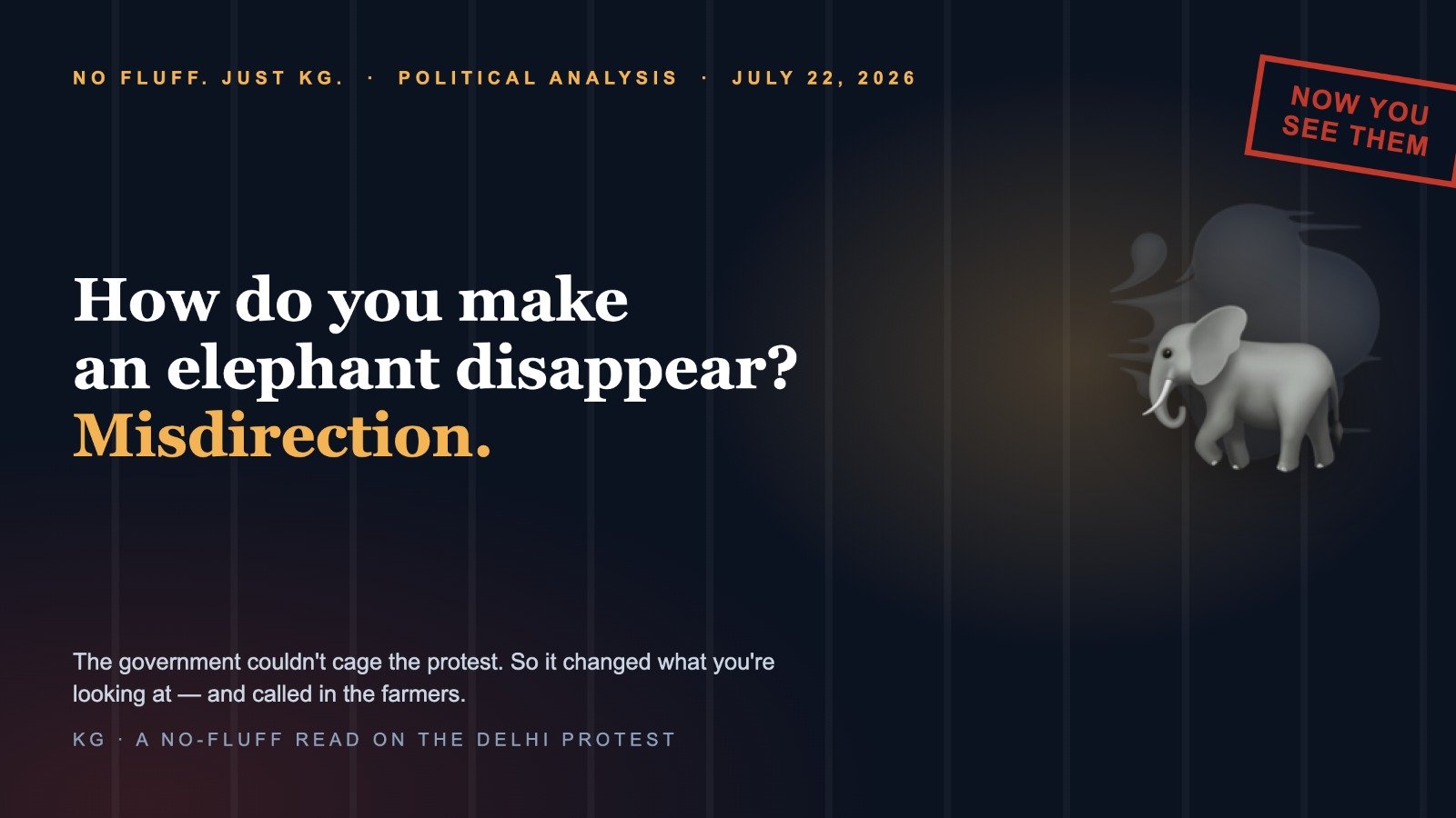How Do You Make an Elephant Disappear?