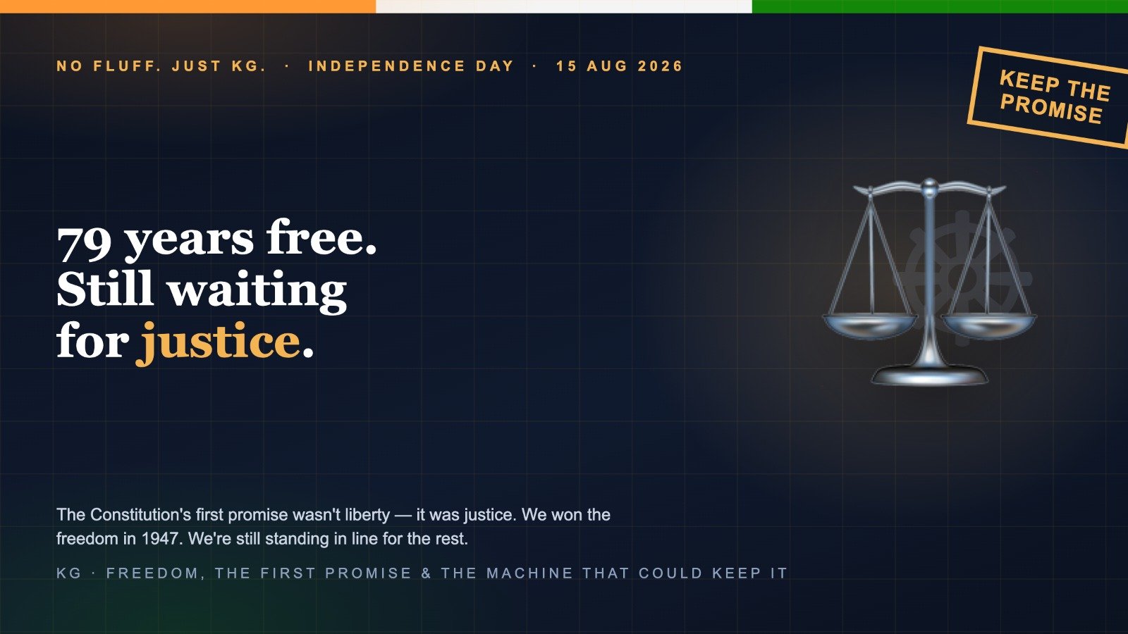 Seventy-Nine Years Free. Still Waiting for Justice.
